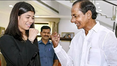 Telangana CM KCR announces Rs 2 crore funding for boxer Nikhat Zareen's Olympics training