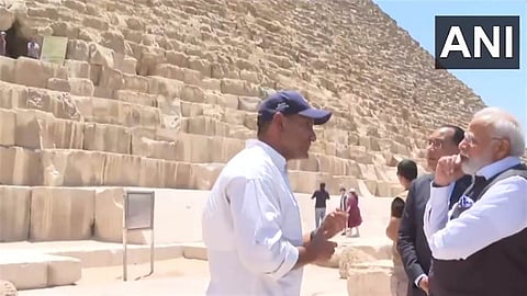 PM Modi visits pyramid of Giza in Cairo