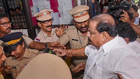 Congress observes black day in Kerala, holds protest against KPCC chief Sudhakaran's arrest