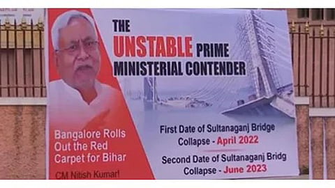 Poster targeting Bihar CM Nitish Kumar
