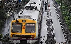  Water-logging on railway tracks after heavy rains