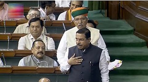 Parliamentary Affairs Minister Pralhad Joshi in Lok Sabha