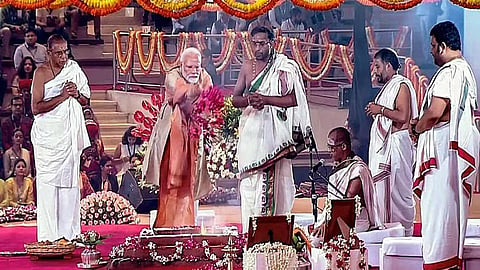 PM Modi performs 'pooja' at redeveloped ITPO complex