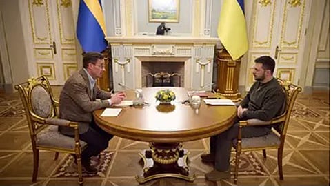 Ukrainian President Volodymyr Zelenskyy is visiting Sweden