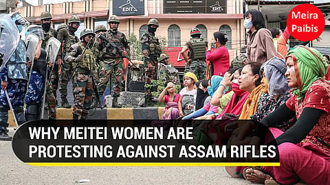 Meira Paibis stage protests against Assam Rifles 