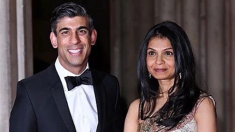 British PM Rishi Sunak and his wife Akshata