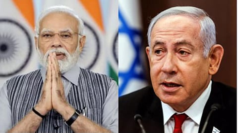 PM Narendra Modi and Israeli PM Benjamin Netanyahu