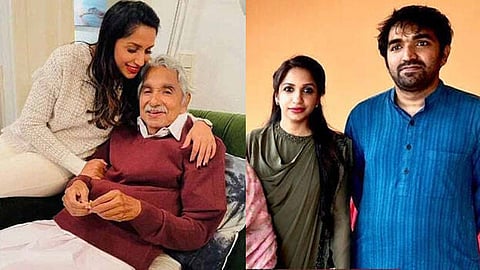 Achu Oommen with his borther Chandy Oommen and her father