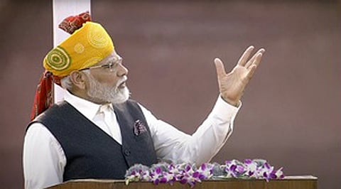 PM Modi during Independence Day address 