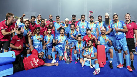 Team India, after winning Hockey Asian Champions Trophy