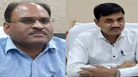 Former Chhatarpur Collector Sheelendra Singh (Right) and the then Additional Collector Amar Bahadur Singh (L)