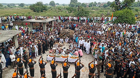 Cremation of Colonel Manpreet Singh and Major Ashish Dhonchak