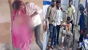Eight people detained after 21-year-old woman was allegedly stripped naked and paraded in Rajasthan village.