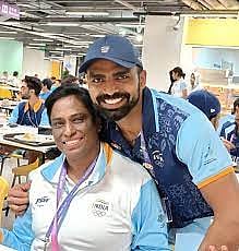 PR Sreejesh with PT Usha