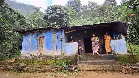 Residents of Veerankudy tribal colony in their home.