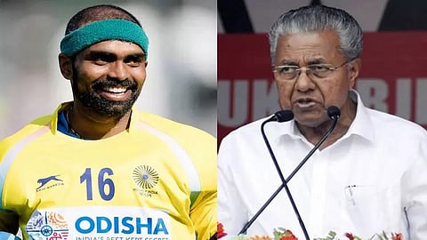 Hockey star P R Sreejesh and Kerala CM P Vijayan