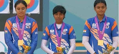Indian women's compound team secures gold medal at Asian Games 