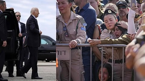 A scene from Gaza after bomb explosion in the hospital as US President preparing to go to the Middle East.