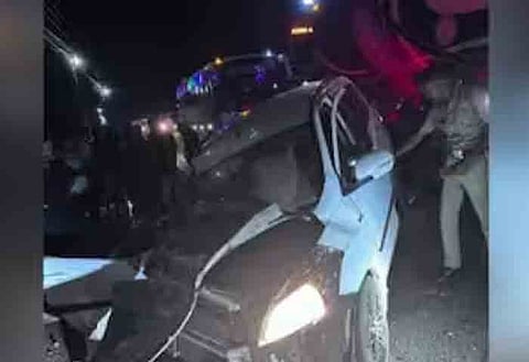Seven injured in car accident near Vadanappily, Kerala: Pilgrims visiting Guruvayoor temple involved