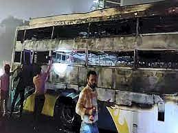 Gurugram Bus Fire: Accused Driver and Helper Identified, Police Say