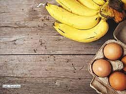 Eggs, bananas