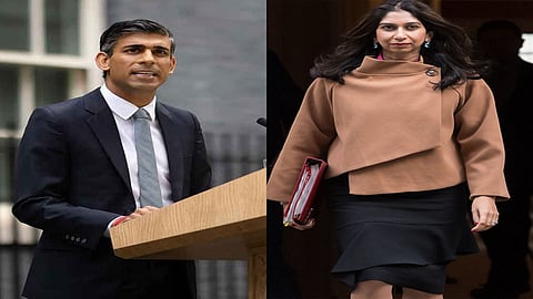 British Prime Minister Rishi Sunak and Home Secretary, Suella Braverman
