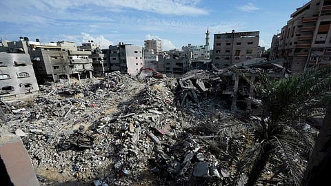 Rubble in Gaza