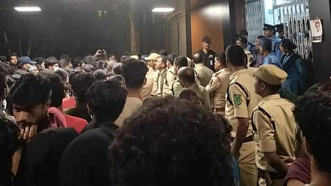 EFLU students in Telangana hold protest over alleged sexual assault of collegemate