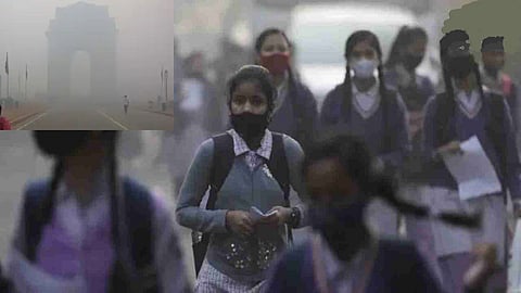 Delhi air pollution - Schools
