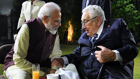 PM Narendra Modi with Henry Kissinger