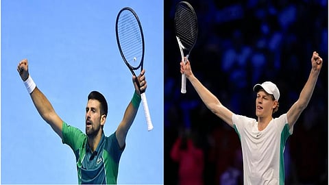 ATP finalists - Novak Djokovic and Jannik Sinner