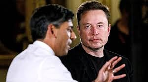 UK PM Rishi Sunak, Elon Musk 