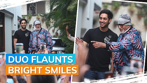  Amitabh Bachchan and grandson Agastya Nanda