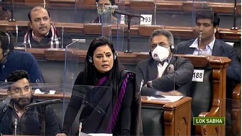 TMC MP Mahua Moitra in Lok Sabha