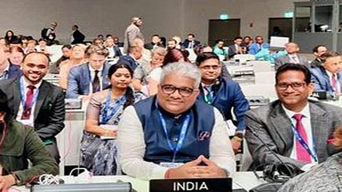 Environment Minister Bhupendra Yadav leads the Indian contigent at COP28 UAE