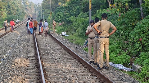 The track near Kasargod railway station.