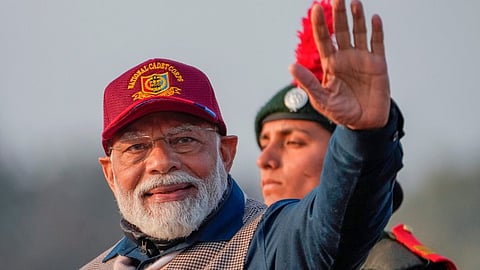 Narendra Modi during Prime Minister's NCC rally.