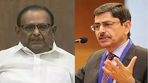 Tamil Nadu Law Minister S Regupathy and Governor R N Ravi
