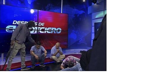 TV studio in Ecuador attacked