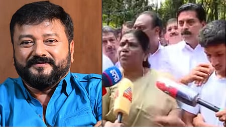 Financial assistance to young dairy farmer Mathew from Kerala Government and Actor Jayaram