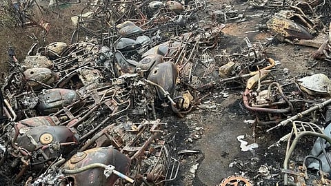 Delhi Police 'malkhana' (yard)