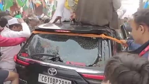 Rahul's car window damage: Adhir alleges stone-pelting, Congress cites sudden braking 