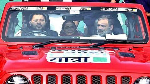 Rahul Gandhi with RJD leader and former BiharDy CM Tejashwi Yadav