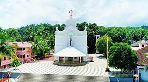 St Mary's Forane Church at Poonjar, Kottayam.