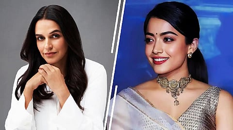 Rashmika Mandanna (R) Joins Star-Studded Lineup on 'No Filter Neha'  (L) Season 6