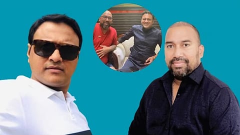Shiv Sena (UBT) leader Abhishek Ghosalkar (L) and Mauris Noronha (R)