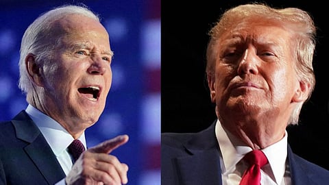  US President Joe Biden and former President Donald Trump