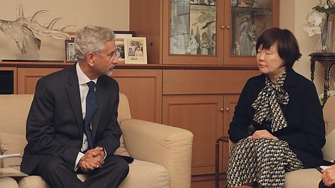External Affairs Minister S Jaishankar with Akie Abe, the wife of Japan's late PM Shinzo Abe