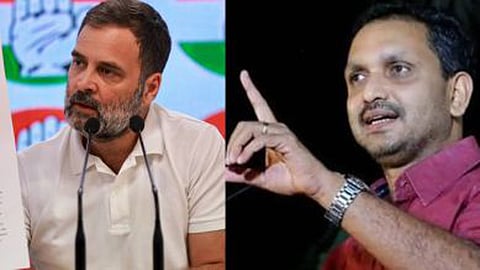  Rahul Gandhi (L) ,BJP Kerala state chief K Surendran  (R)