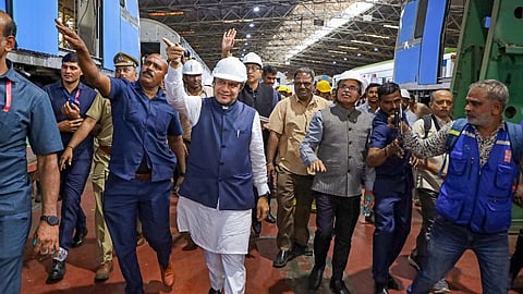 Union Railways Minister Ashwini Vaishnaw during the inspection of  Vande Bharat's sleeper coach at BEML in Bengaluru, Saturday, March 9, 2024.